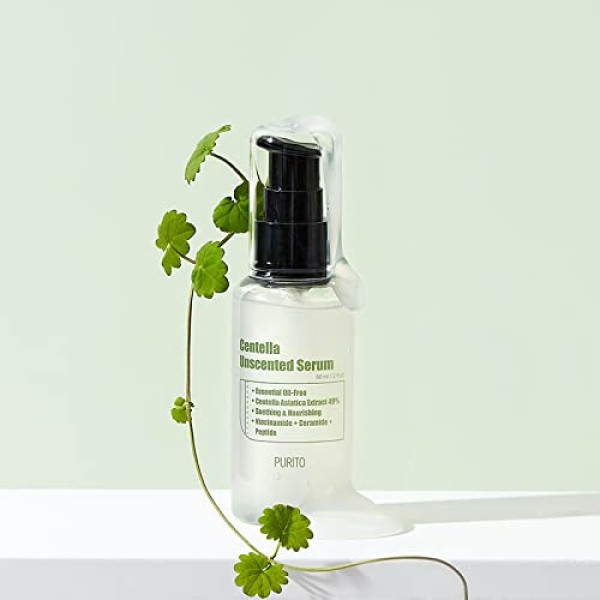 PURITO Centella Green Level Unscented Serum, Centella Asiatica Extract, Soothing and Repairing Facial Serum, 60ml / 2 fl oz